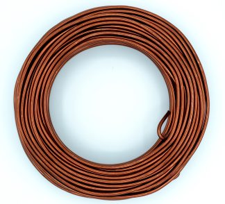 Pack of 1 - Sienna Brown 3mm x 25m Aluminium Wire