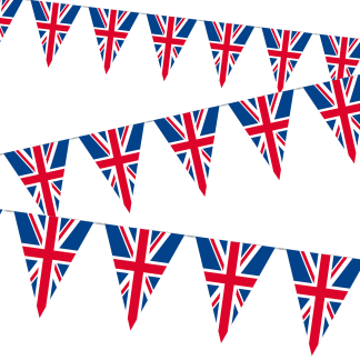 Union Jack Triangle Flags Bunting (3.9m) - Party Decorations