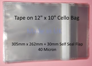 Tape On Bag 12" x 10" - 305mm x 262mm