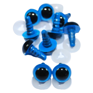 8mm Blue Eyes Plastic Backs
