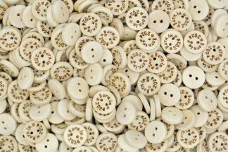 Printed Natural Wooden Buttons with Patterns or Quotes (Born in 2024-15mm)