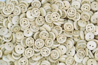 Printed Natural Wooden Buttons with Patterns or Quotes (Born to Sparkle - 15mm)