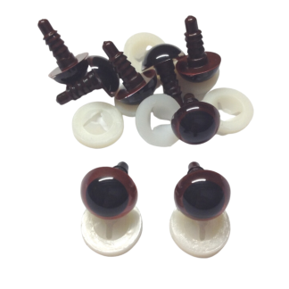 10mm Brown Eyes Plastic Backs