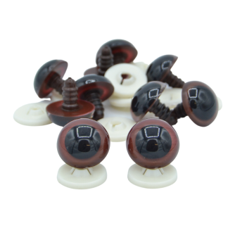 21mm Brown Eyes Plastic Backs