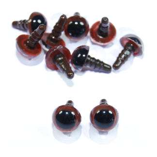 8mm Brown Eyes Plastic Backs