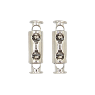 25.5mm Silver Double Ended - Cord Stopper Lock Toggle