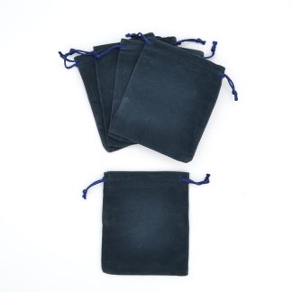 10cm x 12cm Navy Straight Velvet Jewellery Bags