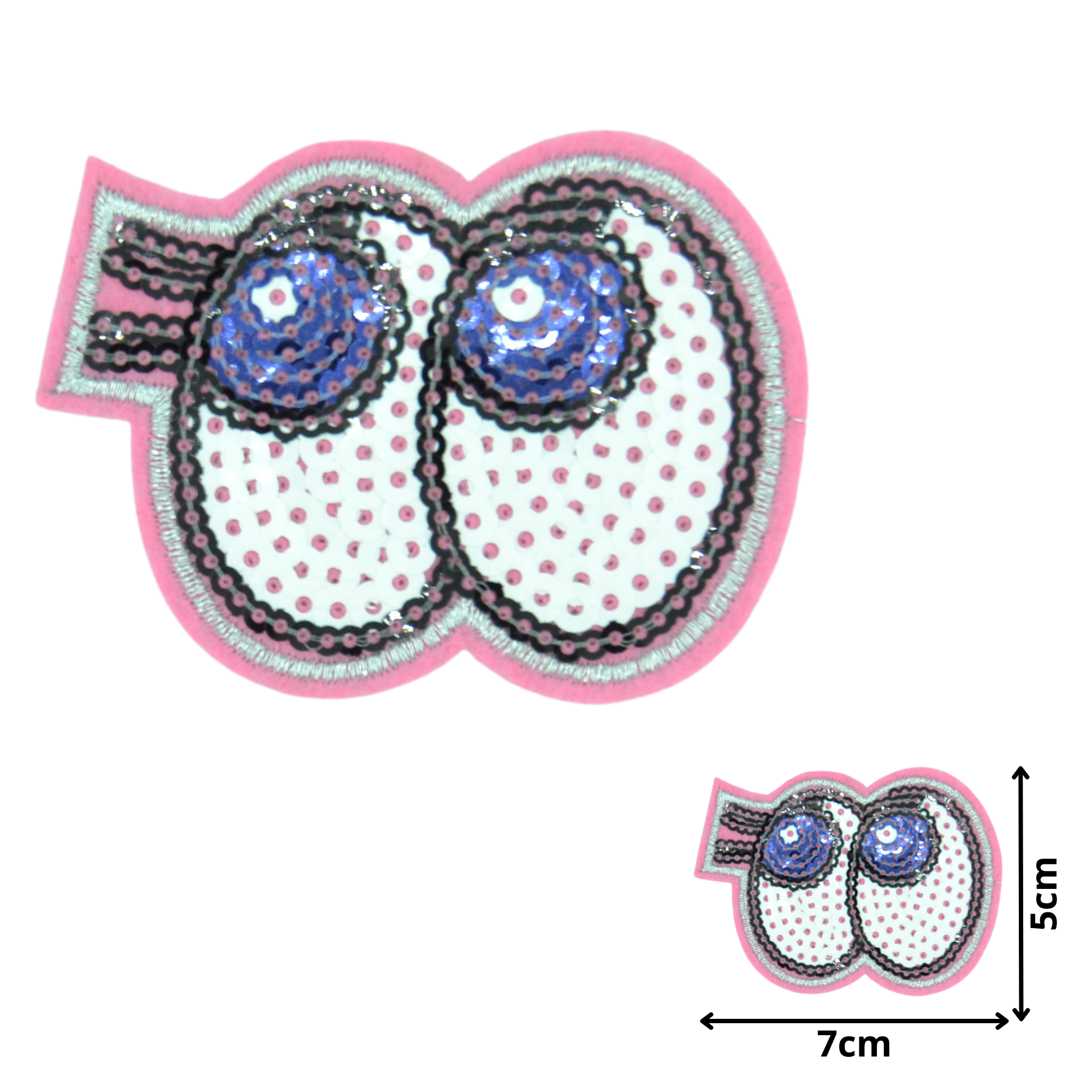 Blue Eyes 03 (SEQ008) - Sequin Embroidered Patches