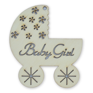 Pram with Baby Girl - Everyday Occasions Wooden Shapes