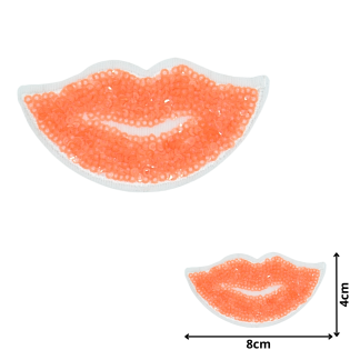 Lips Orange (SEQ015) - Sequin Embroidered Patches