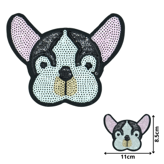 Dog 01 (SEQ046) - Sequin Embroidered Patches