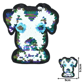 Dog 02 (SEQ047) - Sequin Embroidered Patches
