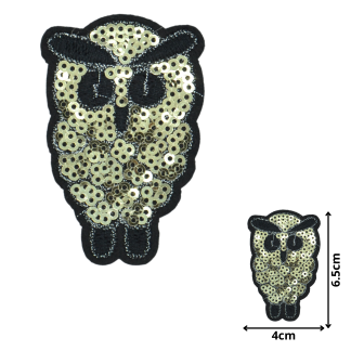 Owl (SEQ053) - Sequin Embroidered Patches
