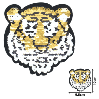 Tiger (SEQ055) - Sequin Embroidered Patches