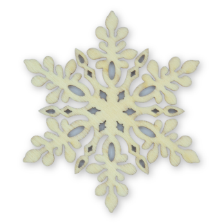 Snowflake D - Christmas Wooden Shapes