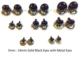 Solid Black Eyes Metal Back