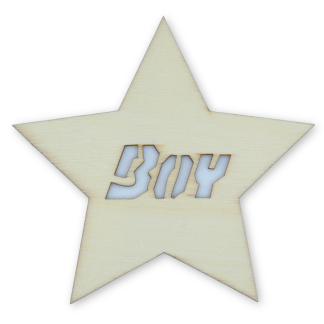 Star with Boy - Everyday Occasions Wooden Shapes