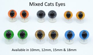Mixed Cats Eyes Plastic Backs