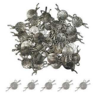 Balls of Wool Silver - Mini Metal Charms