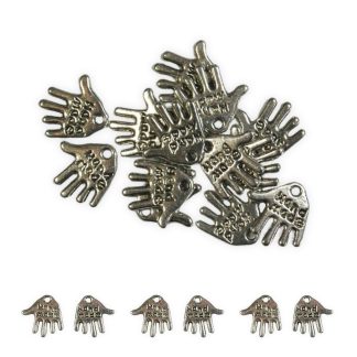 Handmade Hands Silver - Mini Metal Charms