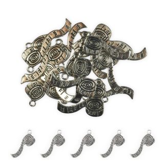 Measuring Tape Silver - Mini Metal Charms