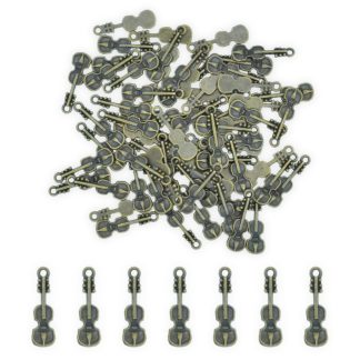Violins Antique Bronze - Mini Metal Charms