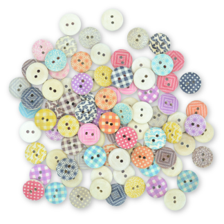 15mm Multi Patterned Buttons