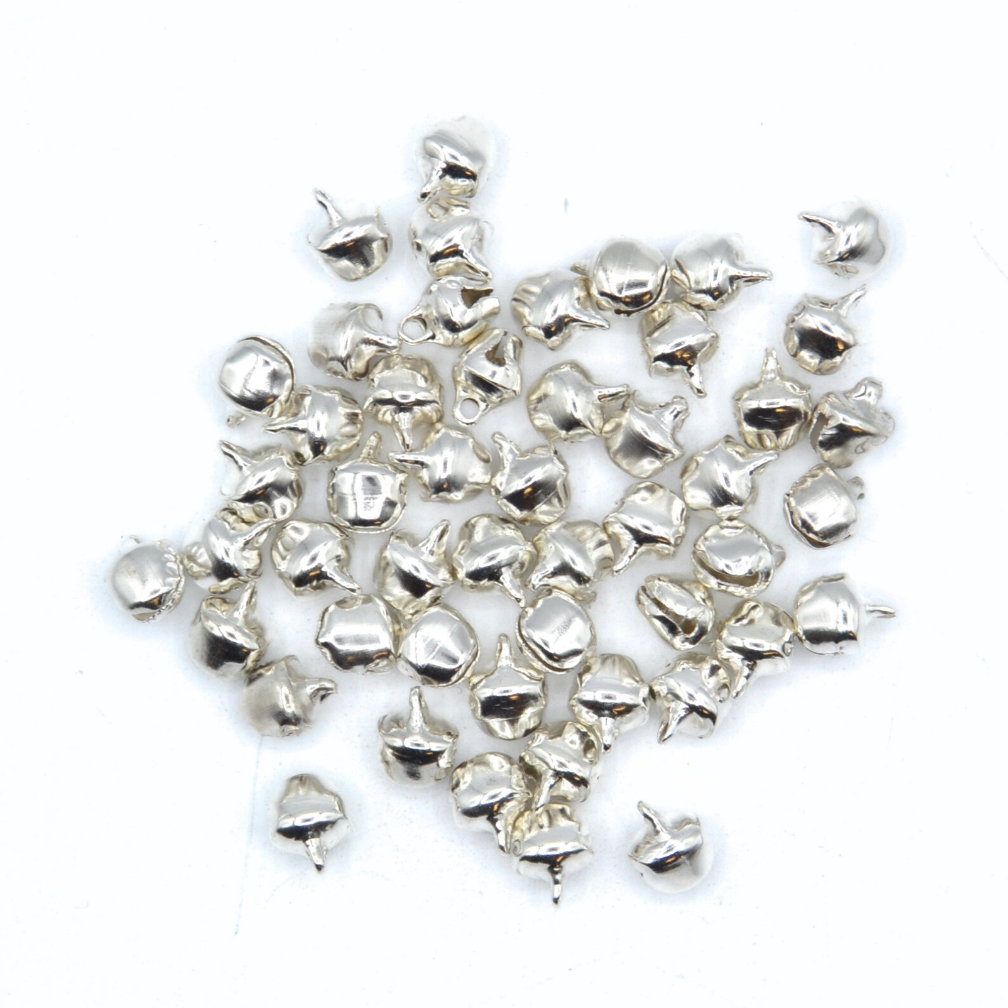 7.5mm Bright Silver Jingle Bells