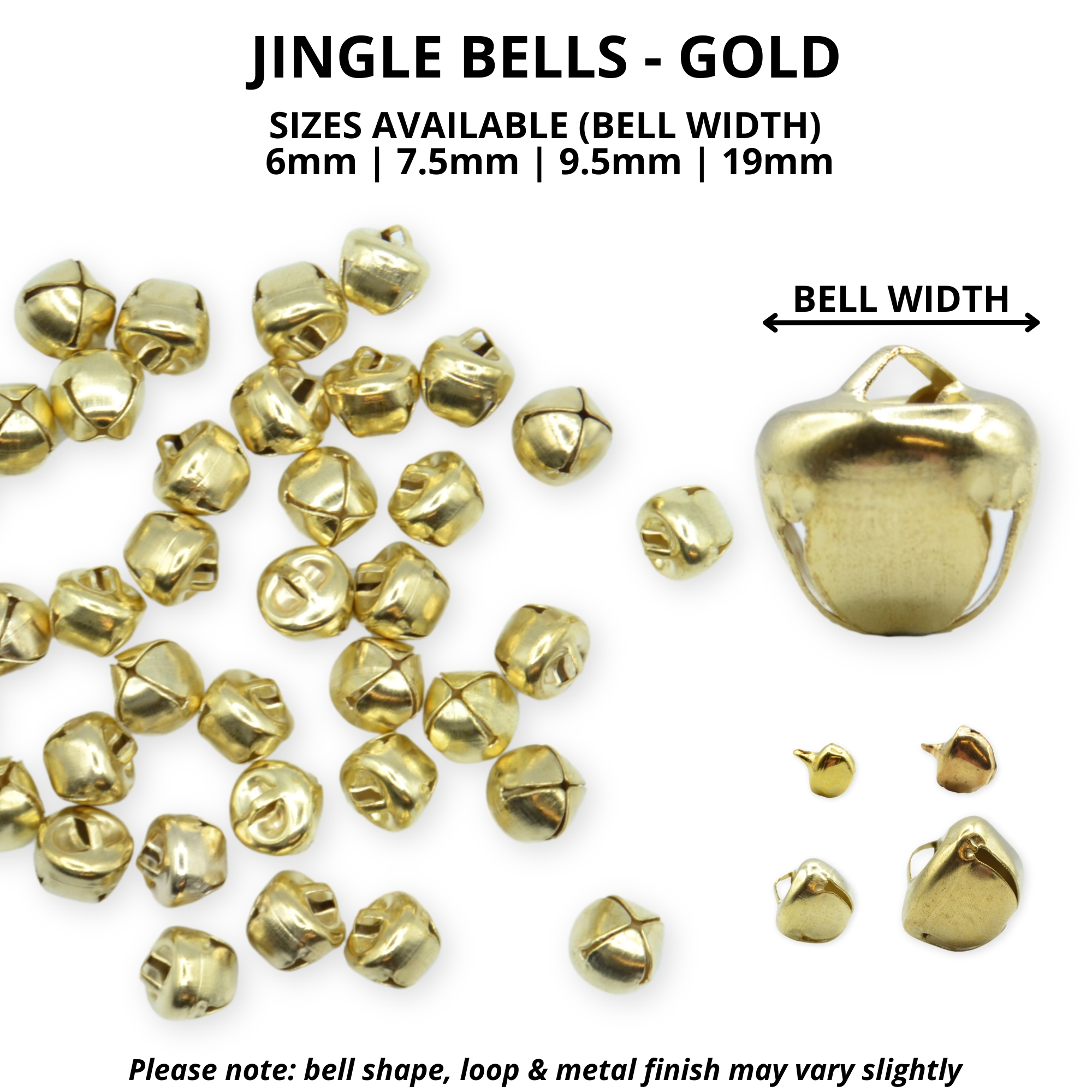 6mm Gold Jingle Bells - Image 2