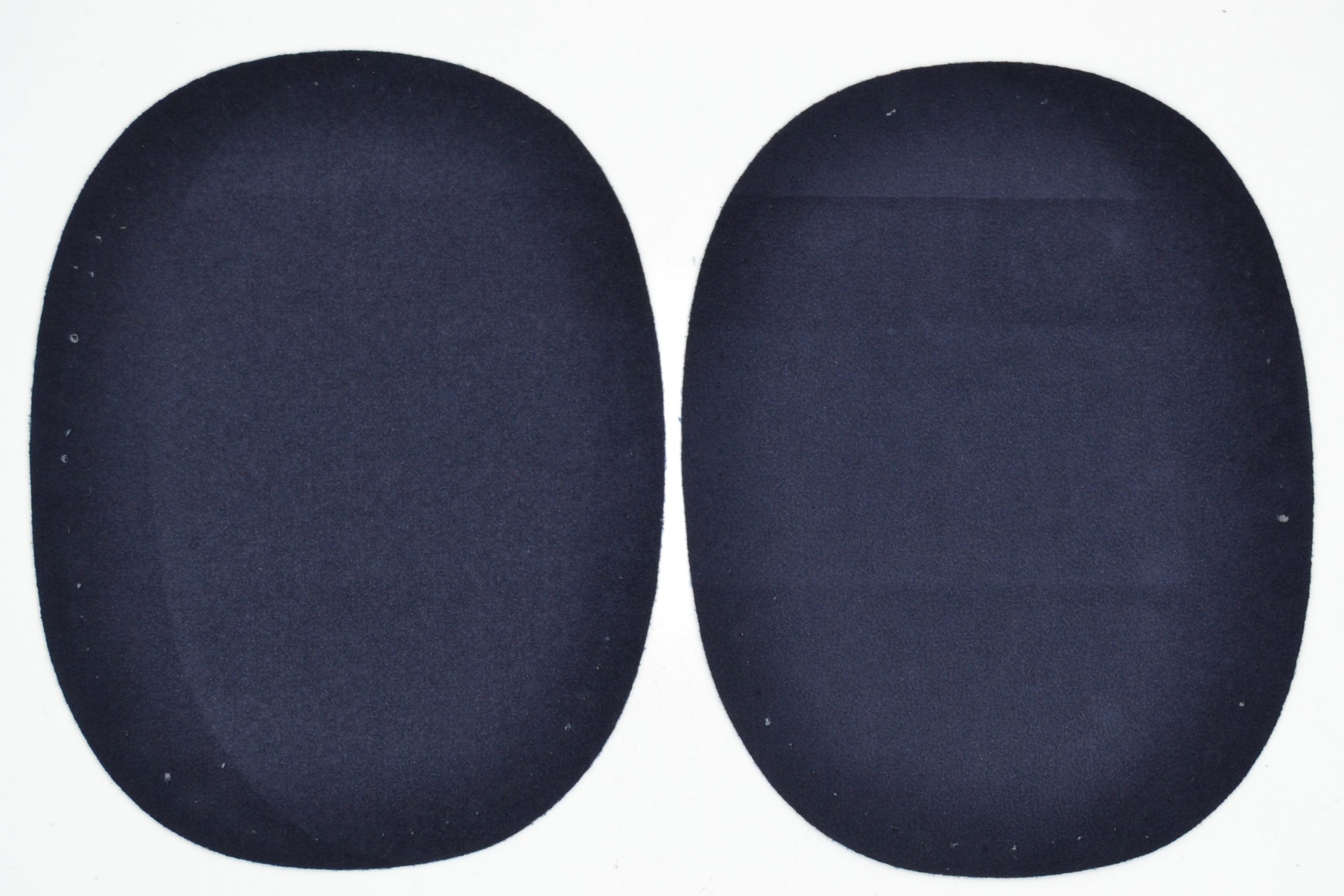 Kleiber Dark Blue Faux Velour Leather - 125mm x 100mm Elbow Patches