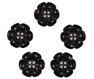 63mm Golden Brown Large Flower Buttons - Sewing Clown Decoration