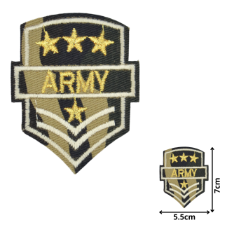 Camo Stripes & Stars (MIL008) - Embroidered Patches