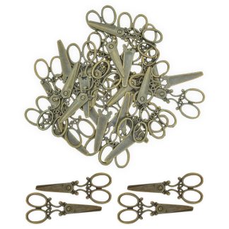 Scissors 60mm Antique Bronze - Mini Metal Charms