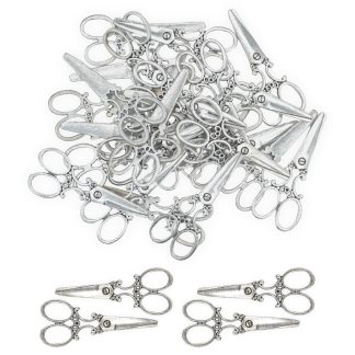 Scissors 60mm Silver - Mini Metal Charms