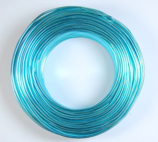 Pack of 1 - Sky Blue 2mm x 50m Aluminium Wire