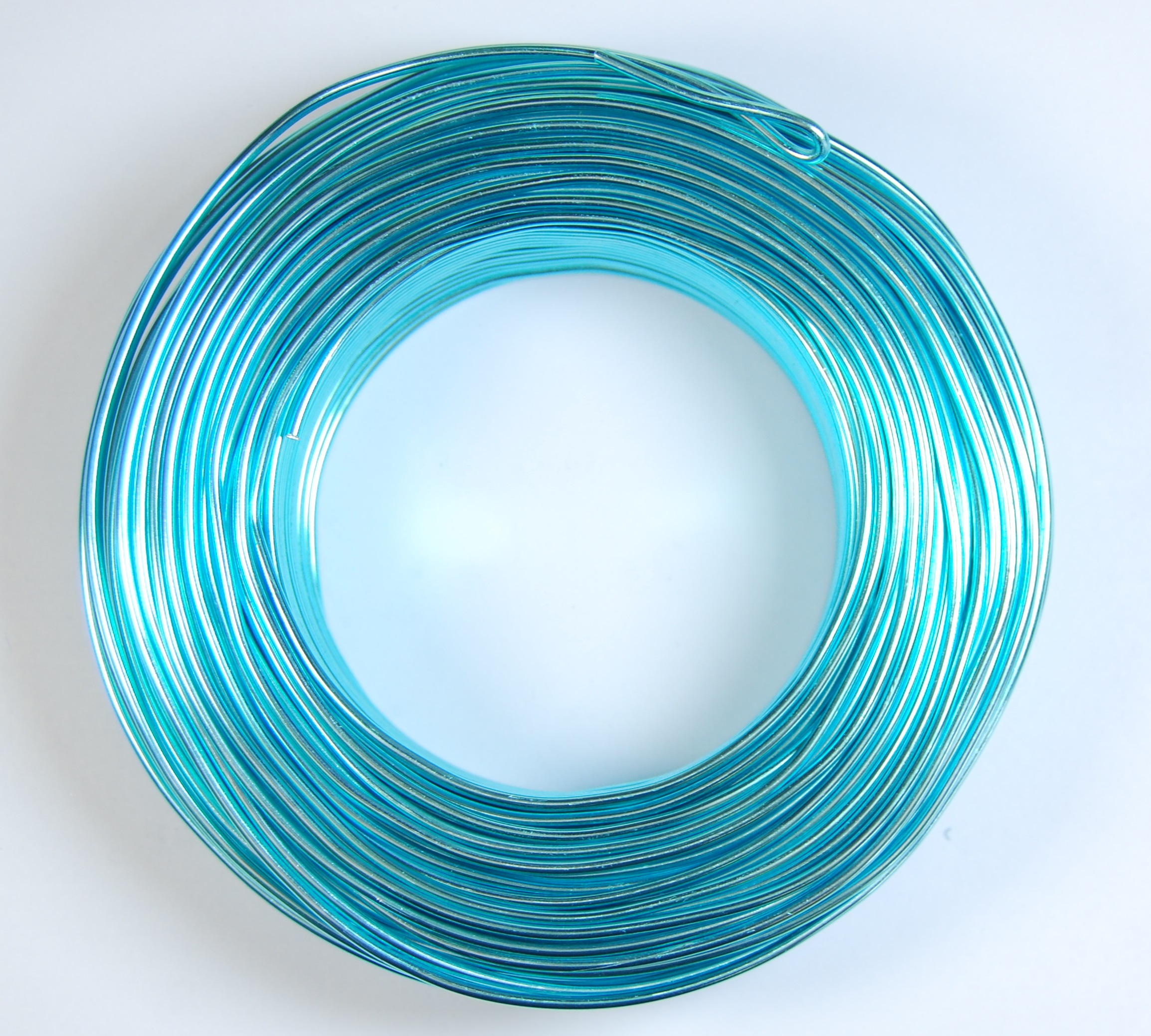 Pack of 1 - Sky Blue 2mm x 50m Aluminium Wire