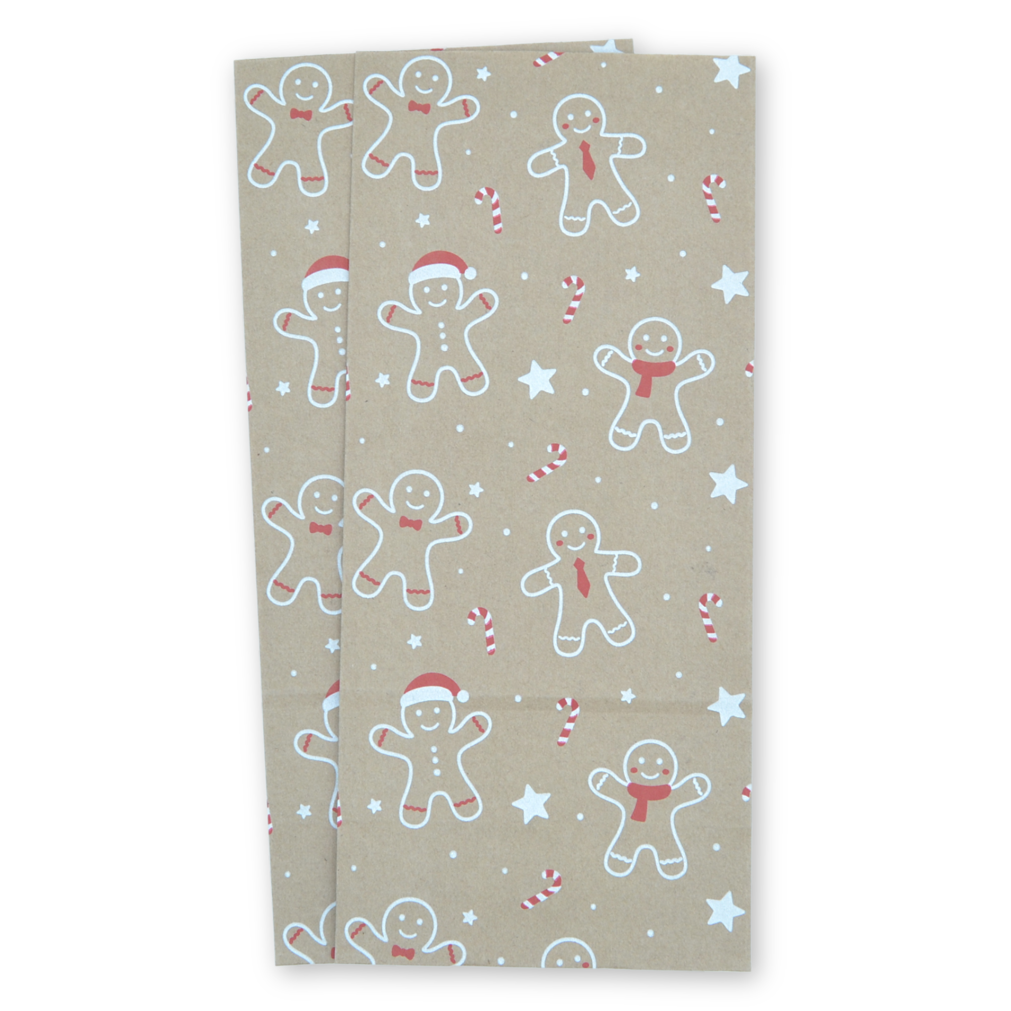 9.5" x 4.25" x 2.75" Gingerbread Block Bottom Paper Party Bags - Image 3