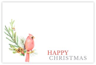 Happy Christmas (Bird on Branch) - 60mm x 90mm OASIS® Florist Cards