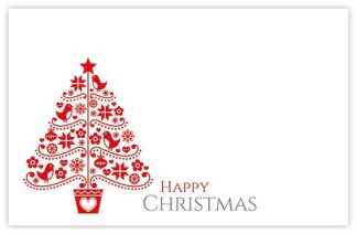 Happy Christmas (Red Tree) - 60mm x 90mm OASIS® Florist Cards