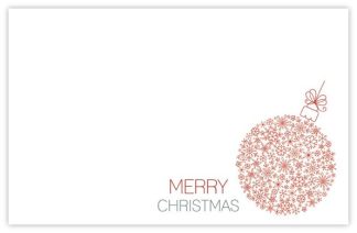 Merry Christmas (Red Bauble) - 60mm x 90mm OASIS® Florist Cards