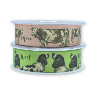 Farmyard Animals Satin Ribbon