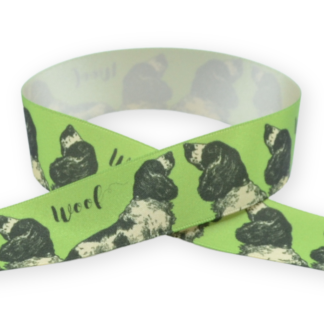 Farmyard Dogs 25mm - Double Sided Satin Ribbon