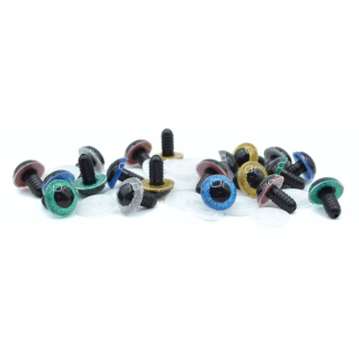 10mm Mixed Glitter Eyes - Screw Type with Plastic Backs