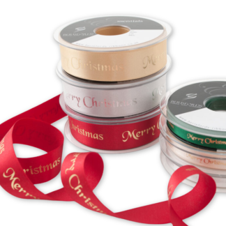 Merry Christmas Satin Ribbon
