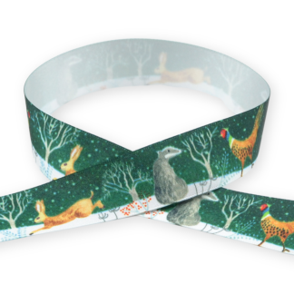Winter Wonderland Forest 25mm - Double Sided Satin Ribbon