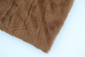 Bright Brown Rabbit Fur Fabric 15mm Pile - Various Lengths - Fake Fur Toy Making