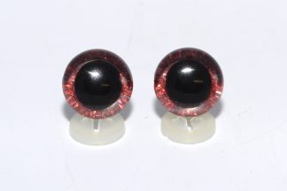 16mm Red 3D Glitter Sparkle Eyes with Plastic Backs