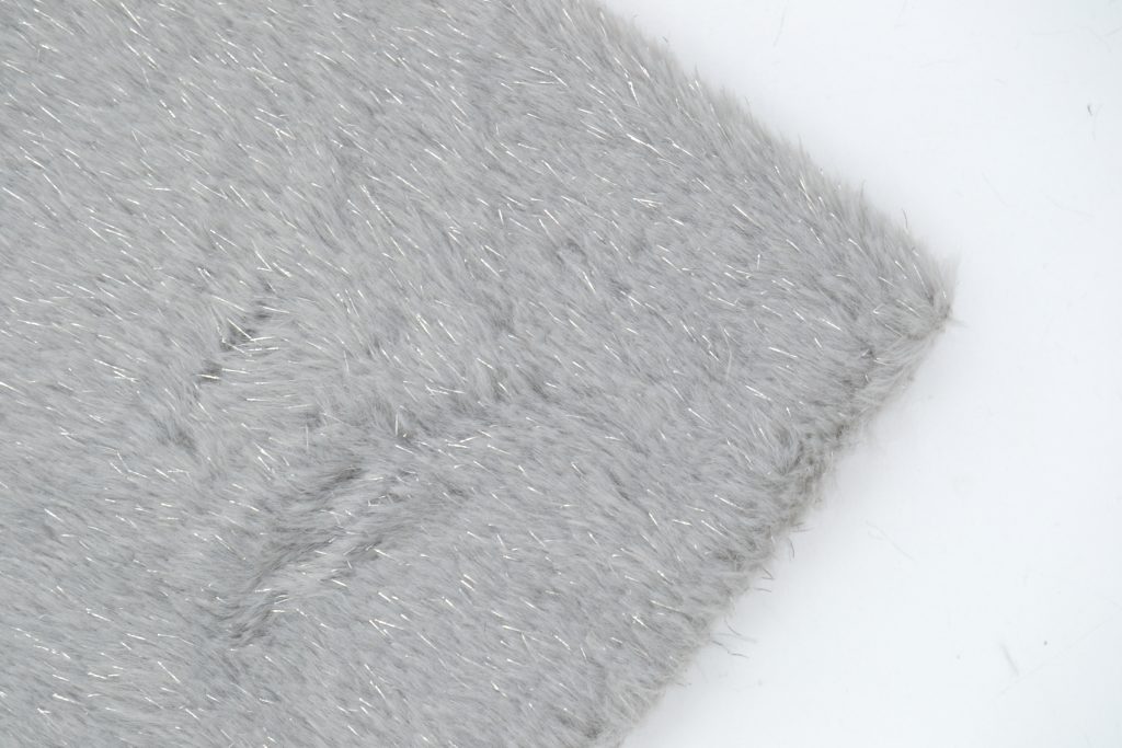 Silver Tinsel Fur Fabric 15mm Pile Various Colours and Sizes Fake
