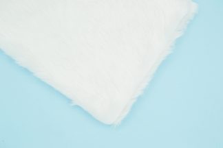 White Rabbit Fur Fabric 15mm Pile - Various Lengths - Fake Fur Toy Making