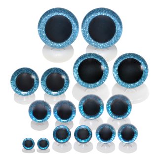 3D Blue Glitter Eyes